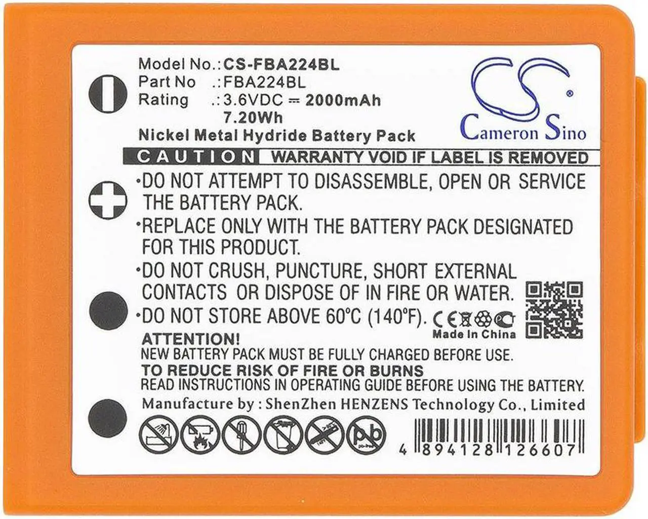 Alt view image 3 of 3 - Estry Battery Replacement for HBC Radiomatic Quadrix Micron 4 Spectrum B Linus 4 Radiomatic Micron 7 FUB 9NM 6V PM237745002 BA209061 Fub9NM BA209060 BA209062 BA223000 BA209000 BA209001 BA223030
