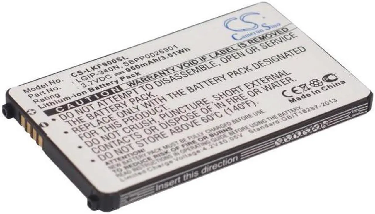Main image of Estry Battery Replacement for LG AX265 BANTER GW525 GT550 Encore GW370 VN530 Octane VN530 Neon II Banter AX265 UX840 Xenon GR500 GW520 VM-101 LX265 RUMOR 2 LGIP-340N SBPP0026901 SPPP0018575