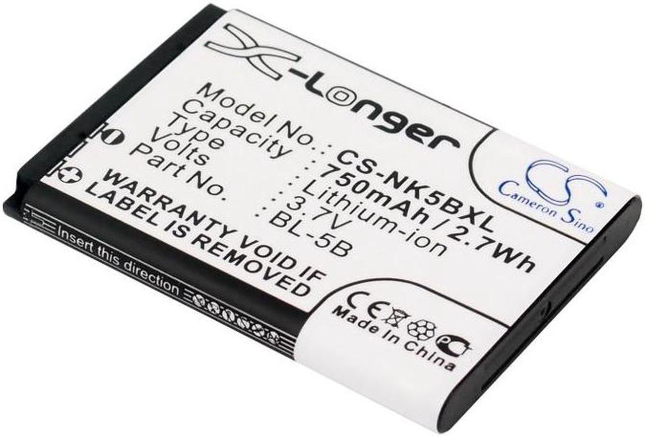 Alt view image 2 of 5 - Estry Battery Replacement for 5300 5500 6060 5140 6021 BL-5B