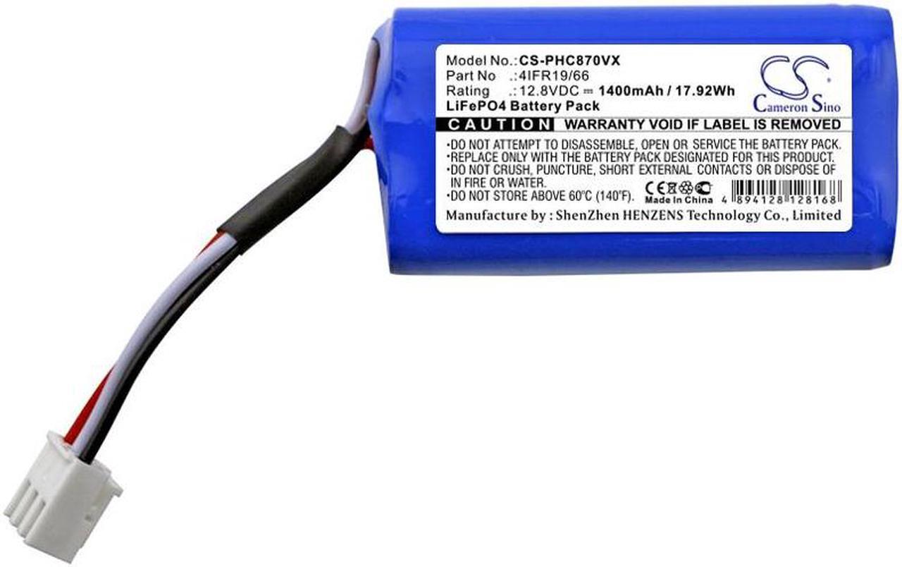 Alt view image 3 of 4 - Estry Battery Replacement for FC8700 FC8705 FC8603 FC8710 SmartPro Compact CP0111/01 4IFR19/66
