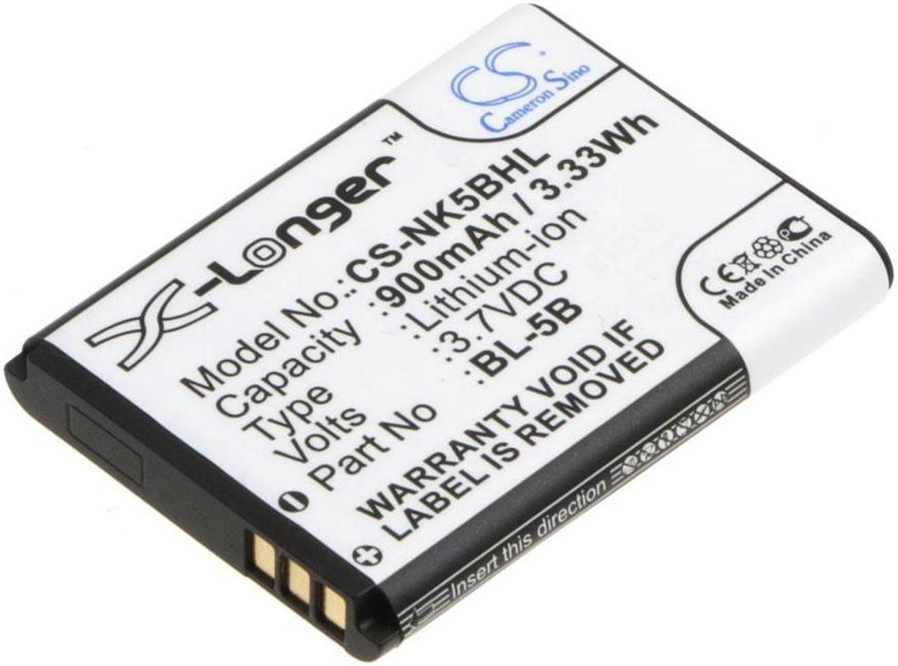 Main image of Estry Battery Replacement for 6121 classic 5200 6061 6021 BL-5B