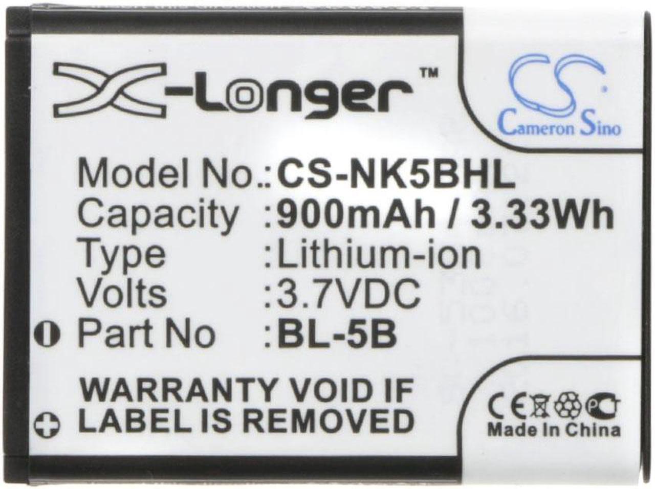 Alt view image 5 of 5 - Estry Battery Replacement for 6121 classic 5200 6061 6021 BL-5B