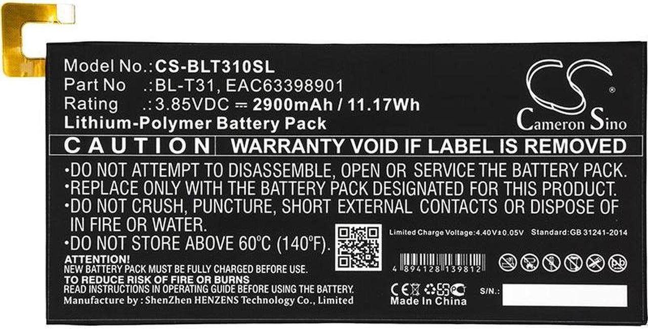 Alt view image 3 of 4 - Estry Battery Replacement for LG G Pad F2 8.0 LTE LK460 G Pad F2 8.0 BL-T31 EAC63398901