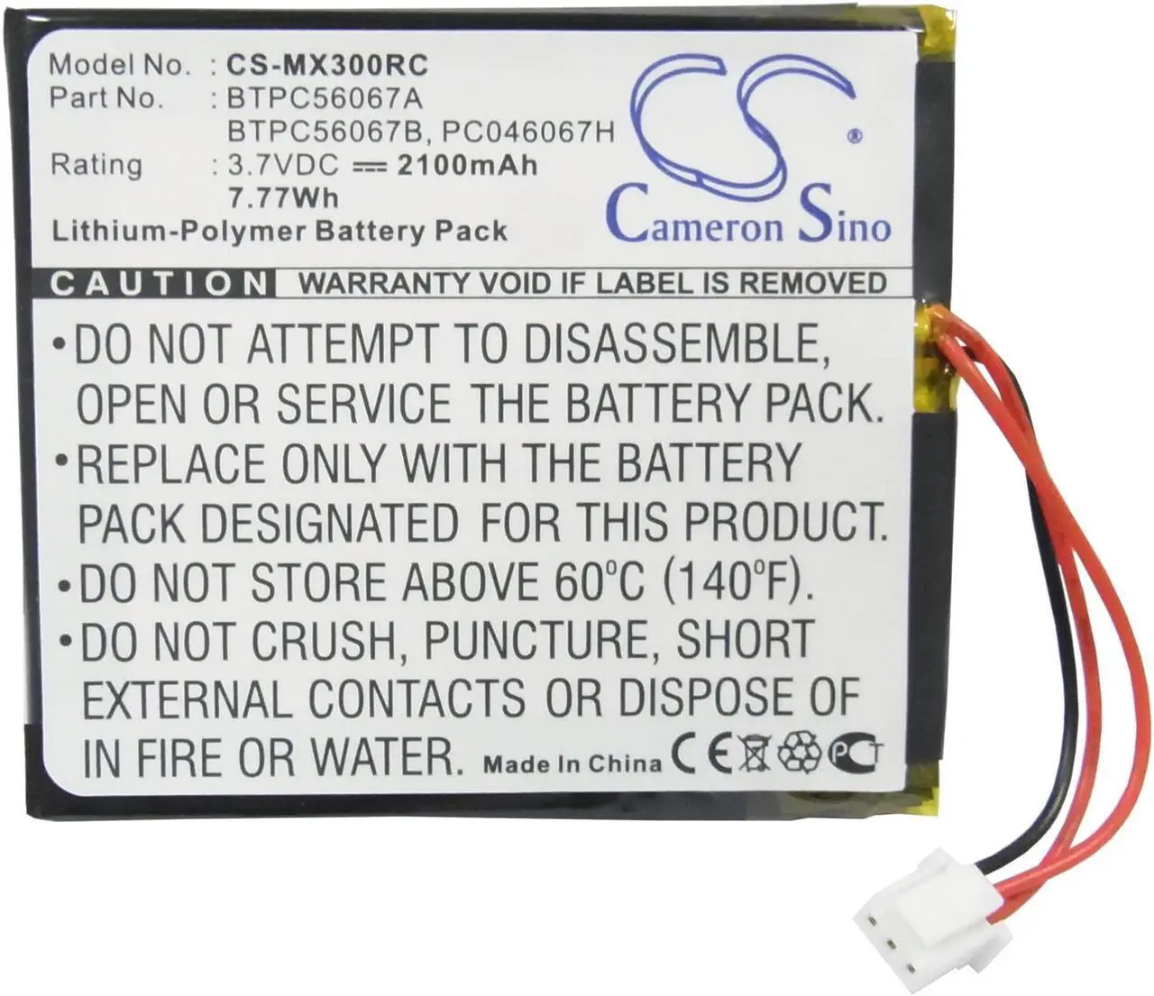 Alt view image 5 of 5 - Estry Battery Replacement for C2N-DAP8 MT-1000C Mini Wireless Ha CNX-PAD8A MT-100 STX-1700C CNAMPX-16X60 MT-1000C-DS MT-1000c TPS-4L MT-1000C-BTP