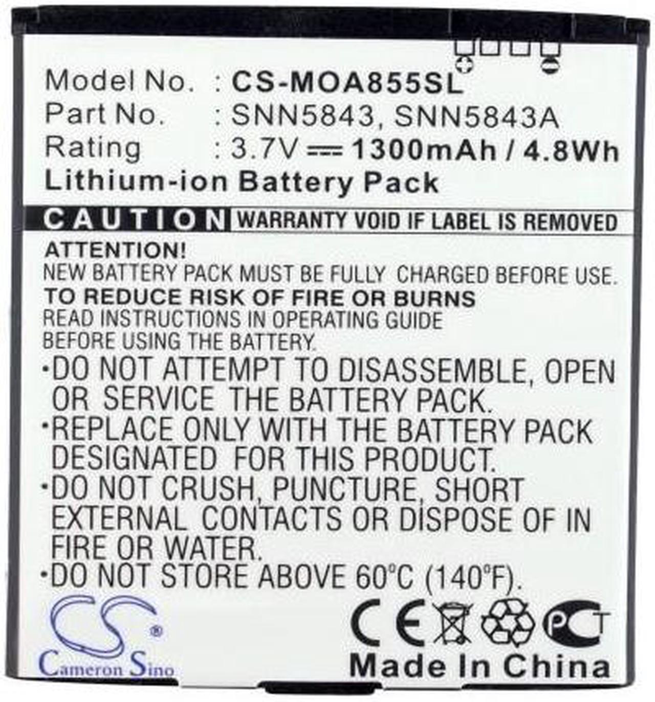 Alt view image 5 of 5 - Estry Battery Replacement for VERIZON Droid 2 Global A855 A956 Milestone Droid Pro Driod Droid 2 SNN5843 SNN5843A BP6X