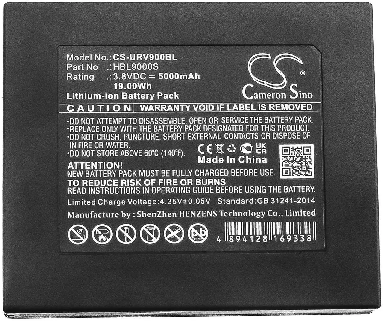 Alt view image 3 of 4 - Estry Battery Replacement for Urovo i9000s HBL9000S
