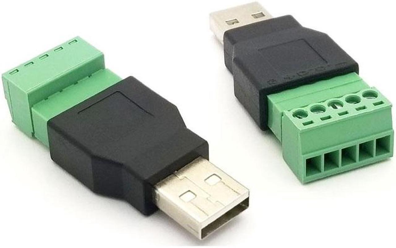 CV051 - USB ADAPTER A MALE TO 5PIN SCREW TERMINAL (2 pcs/pkg)