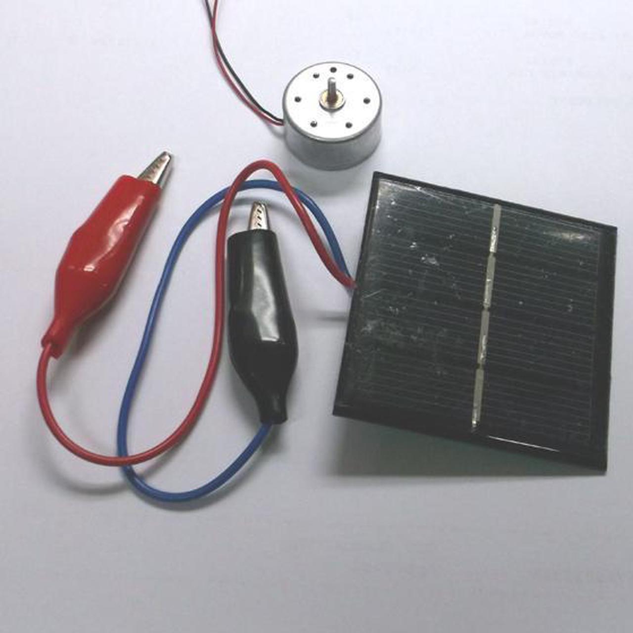 870159 - SOLAR CELL KIT WITH MOTOR .7-5V 2200RPM 2MM SHAFT 2VDC@200MA CEL