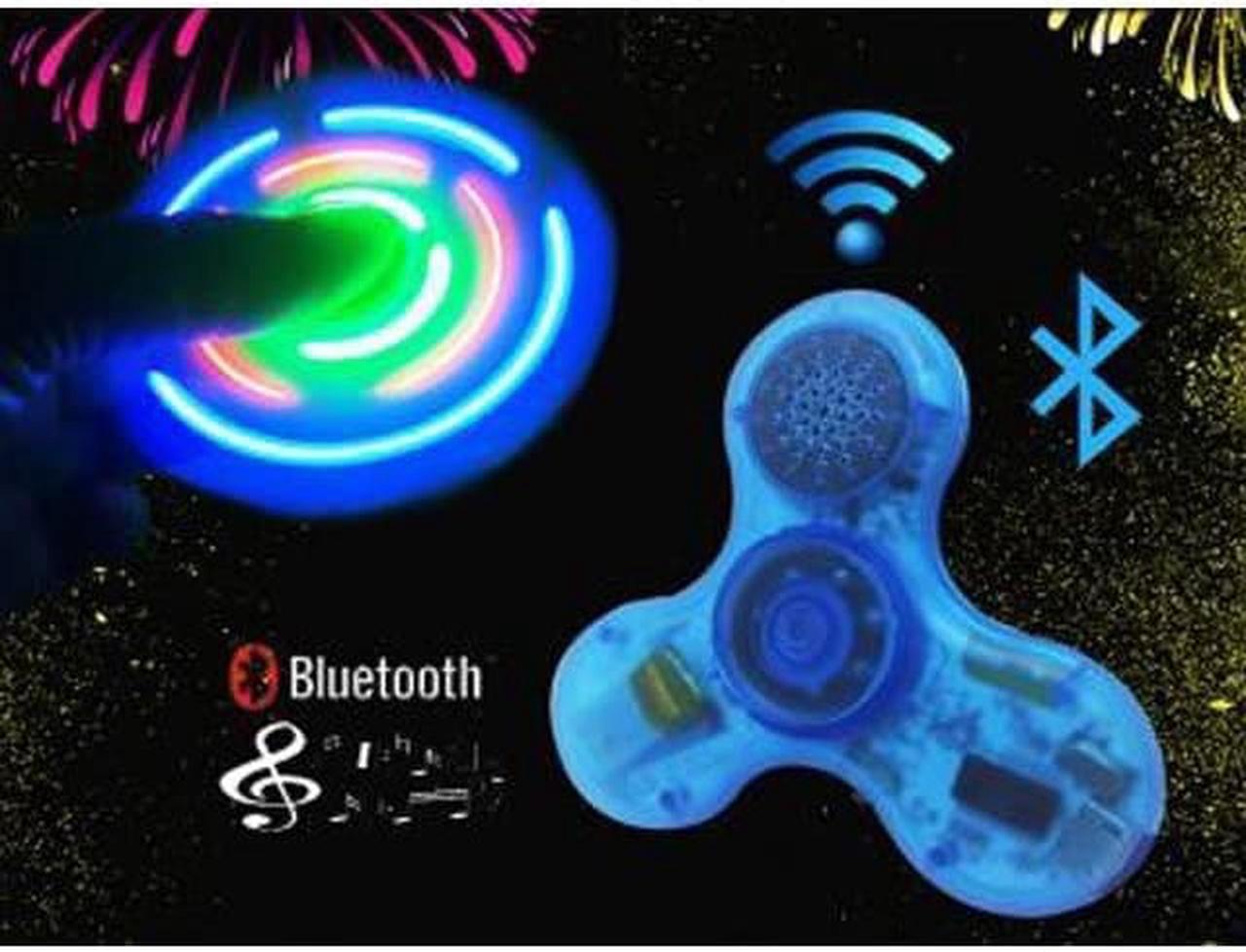 CE-FINGERSPINNER-BT-CRYSTAL - SPINNER HAND BLUETOOTH W/LED AND SPEAKERS CRYSTAL