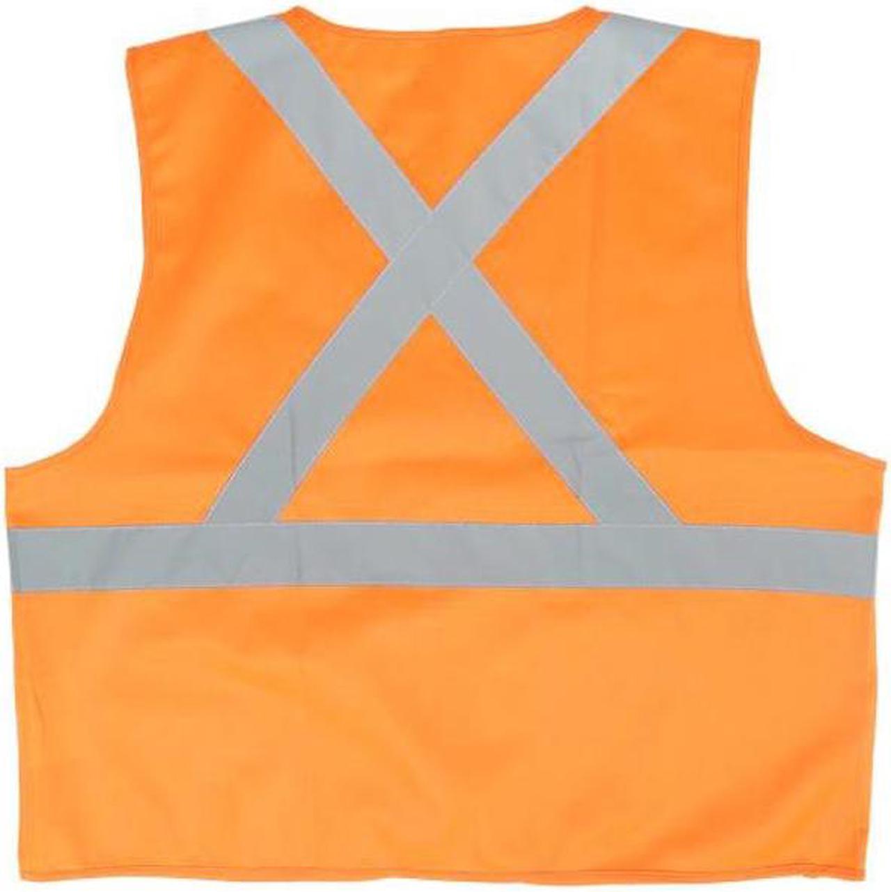 6106O-L/XL - SAFETY VEST 2IN REFLECTIVE TAPE CSA Z96-15 COMPLIANT ORANGE L/XL