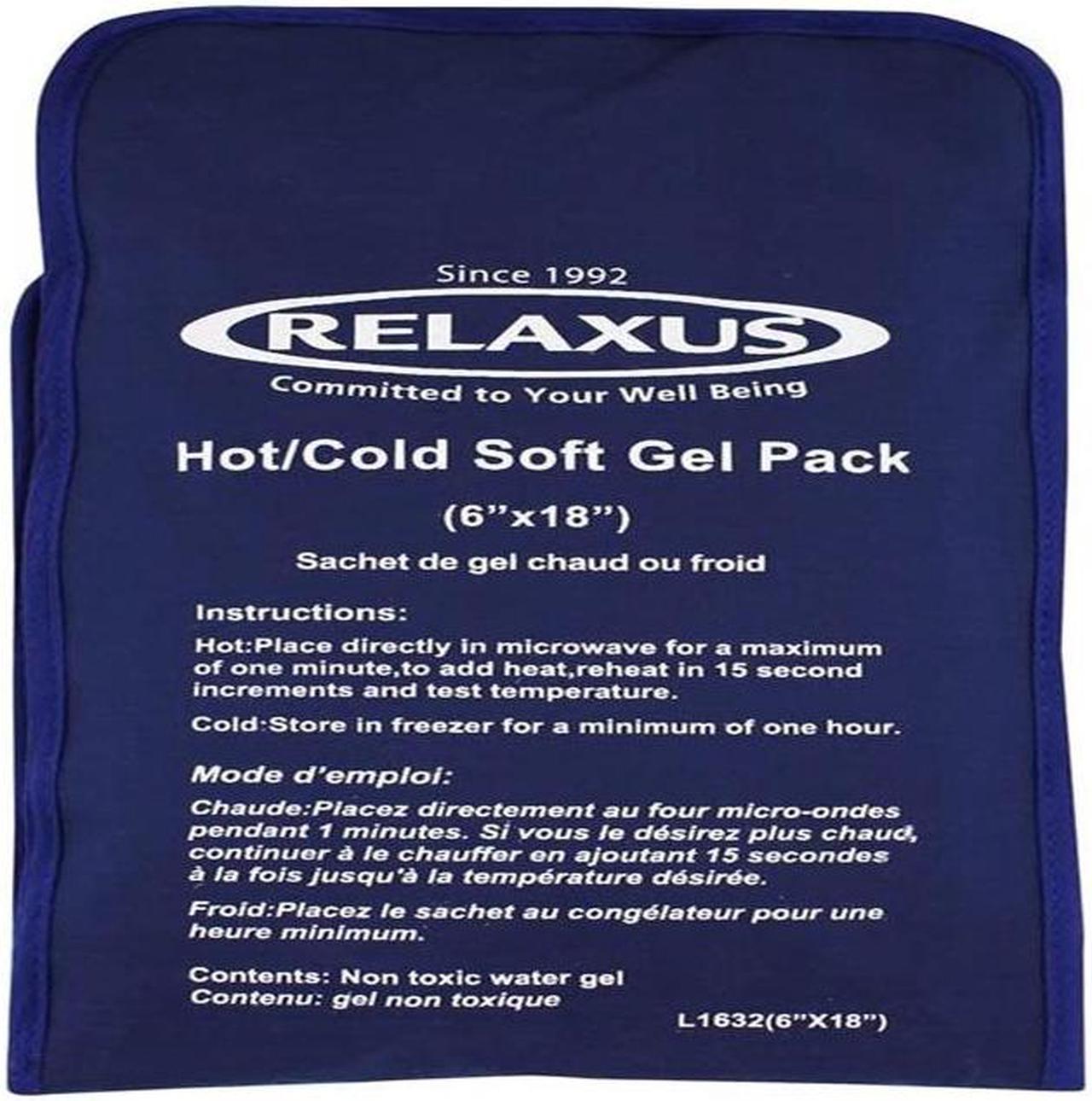 L1632 - HOT AND COLD GEL PACK 6 X 18IN MICROWAVE AND FREEZER SAFE