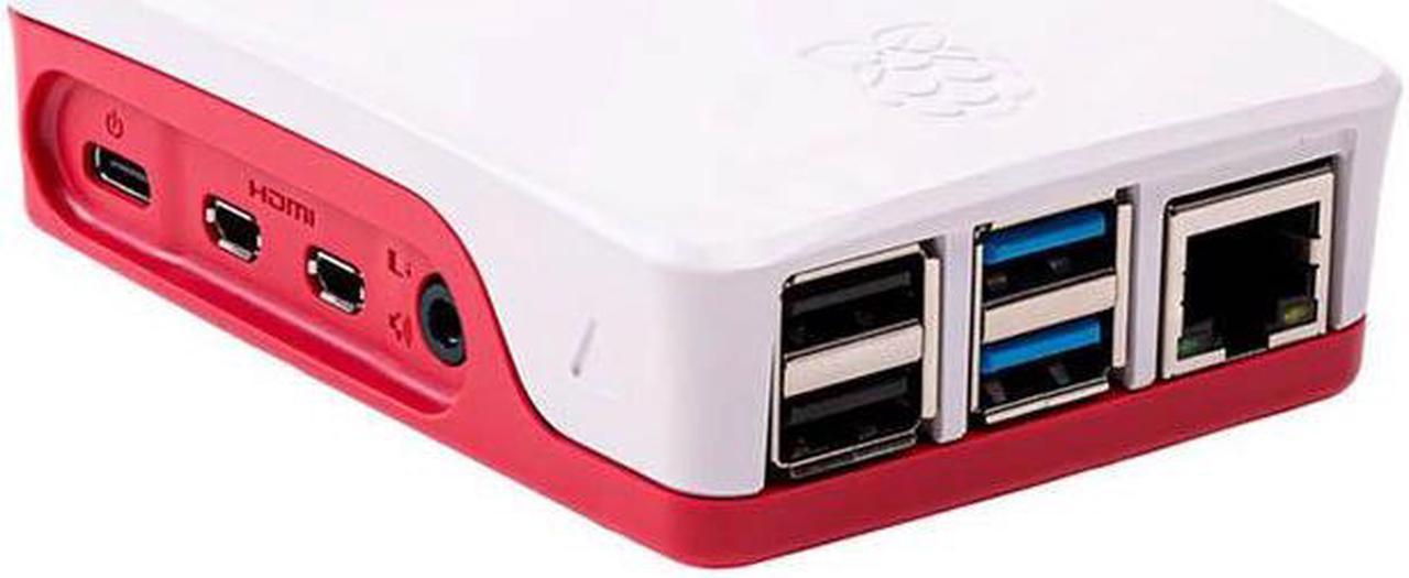 1661 - RASPBERRY PI4 CASE RED/WHITE.