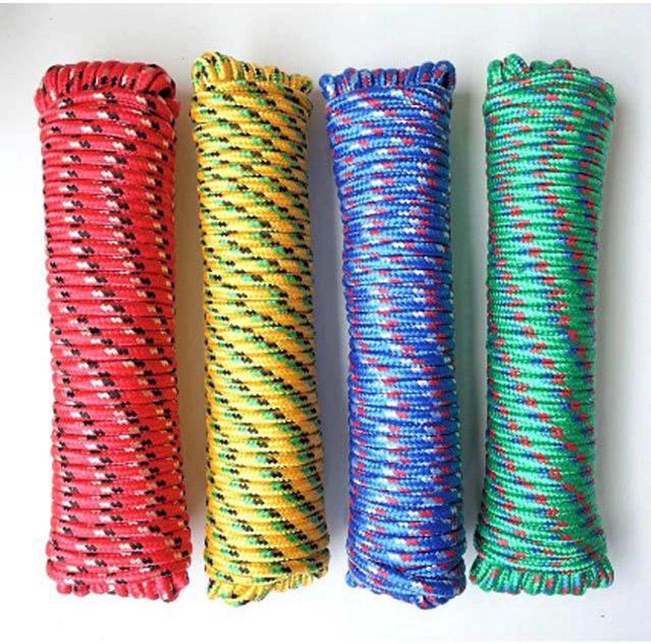 99020 - ROPE POLY TWISTED 20FT ASSORTED COLORS ALL PURPOSE 3/8IN