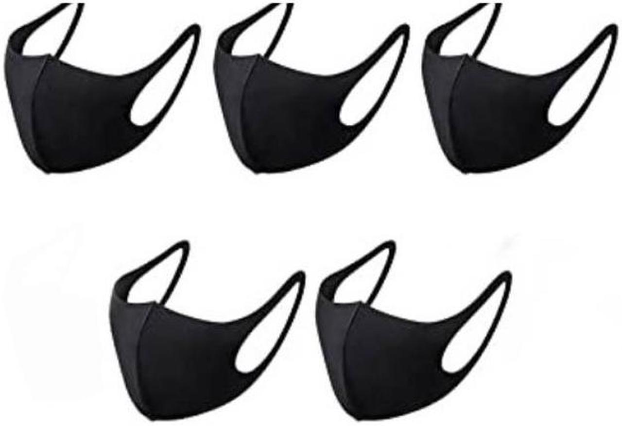 TZSJ-450A-5 - FACE MASK REUSABLE WASHABLE BLK  (5 pcs/pkg)