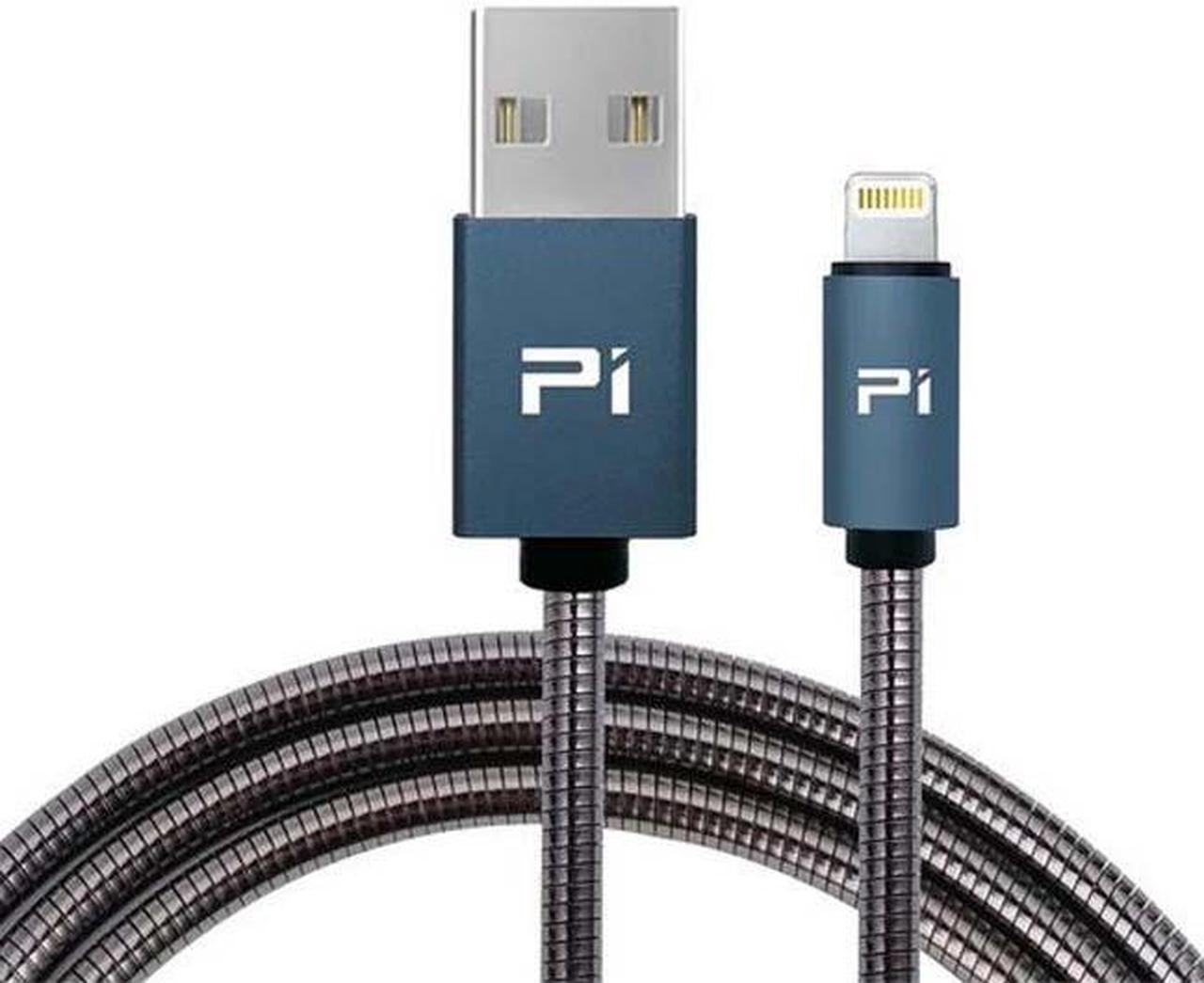 TA11 - USB CABLE A MALE TO LIGHTNING 8P 3FT BLK METAL FAST CHARGE IPHONE