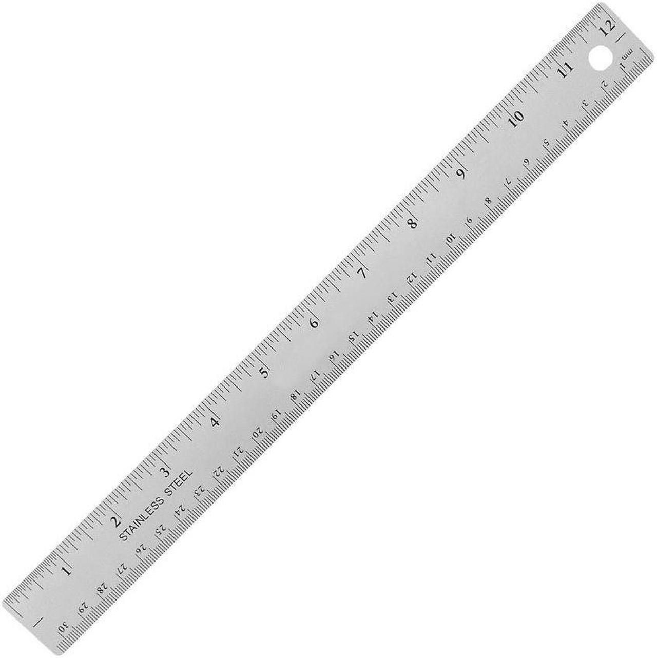 30133 - RULER STAINLESS STEEL 12INCH FLEXIBLE NONSKID MM CM AND INCHE