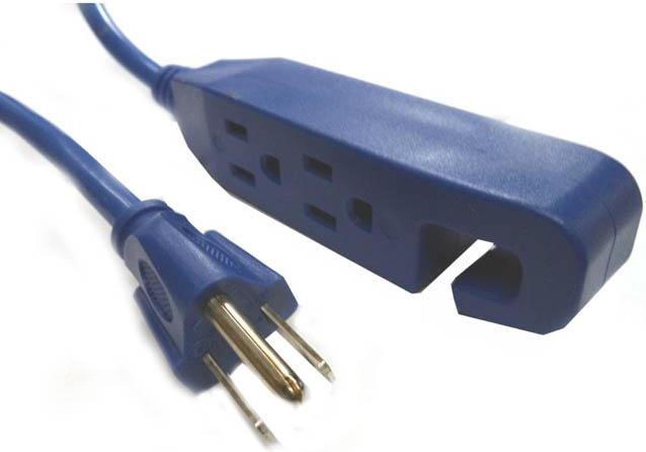 140323 - EXTENSION CORD 3/16 9.8FT SJTW BLUE 3 OUTLET 12A BLOCK HEATER