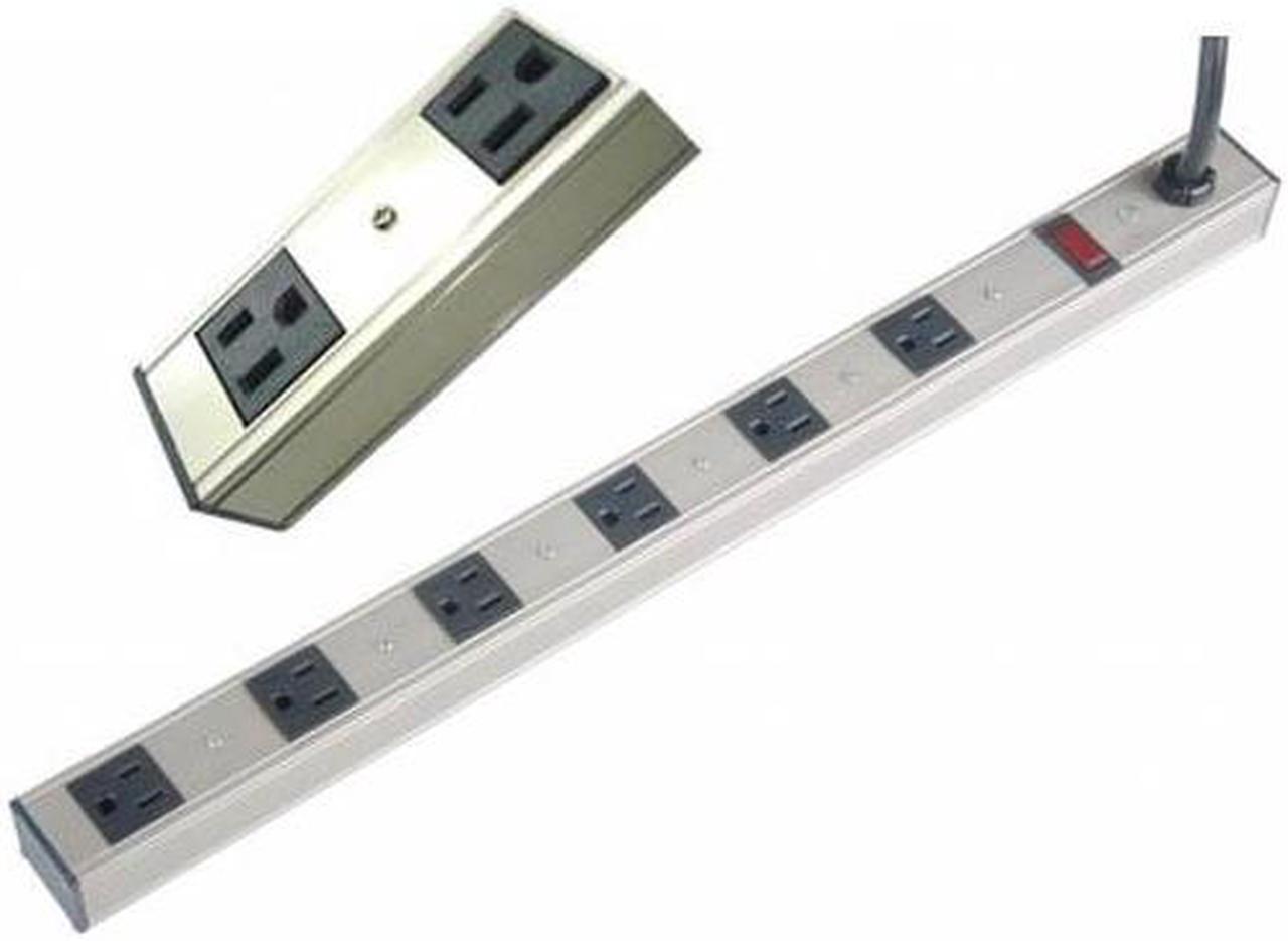 LTS-06 - POWER BAR 6 O/LET 4FT CORD 1.5FT STRIP METAL