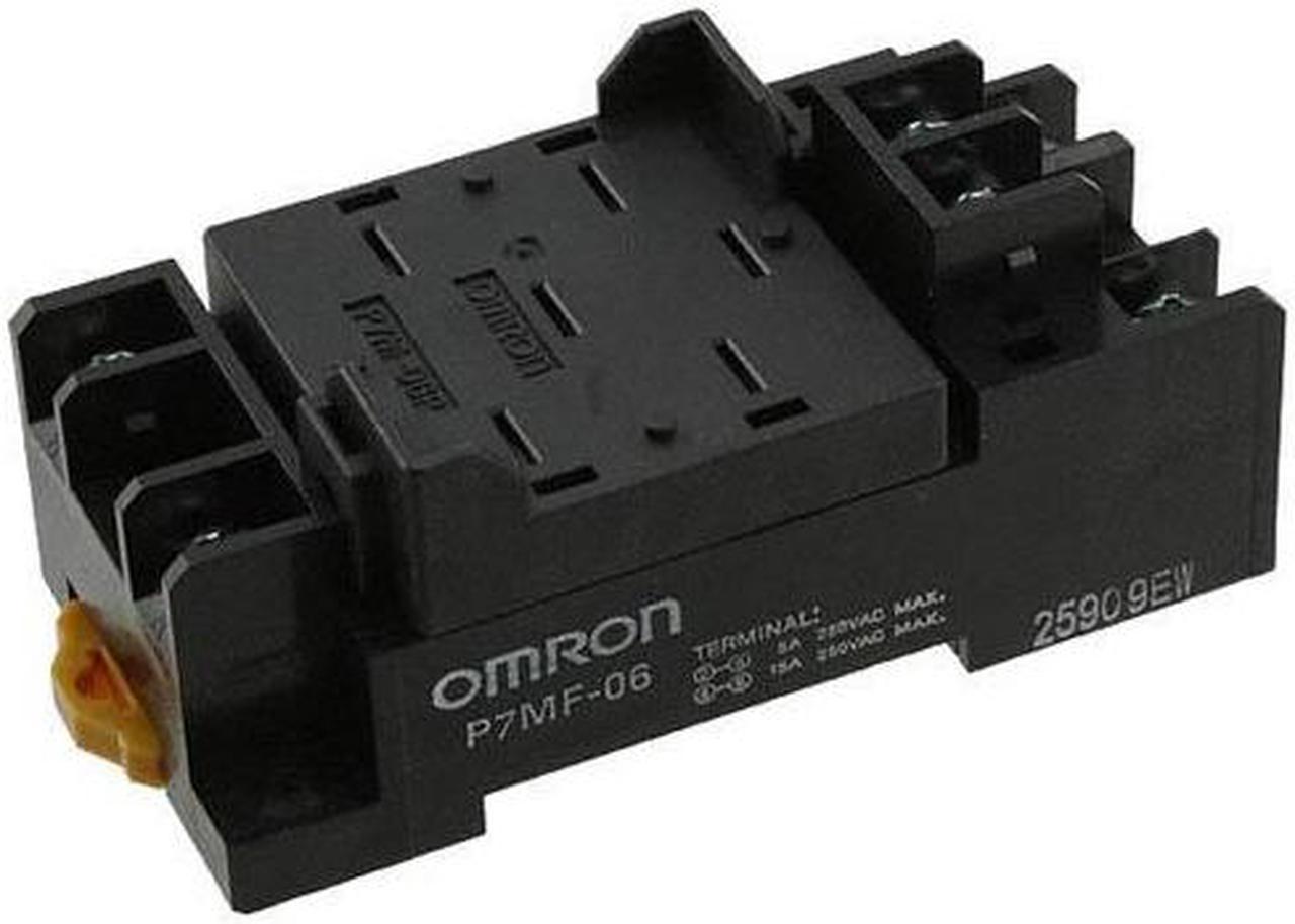 P7MF-06 - RELAY SOCKET 6P SQR SCREW 15A 250VAC DIN/CHMT FOR OMRON MKS1X