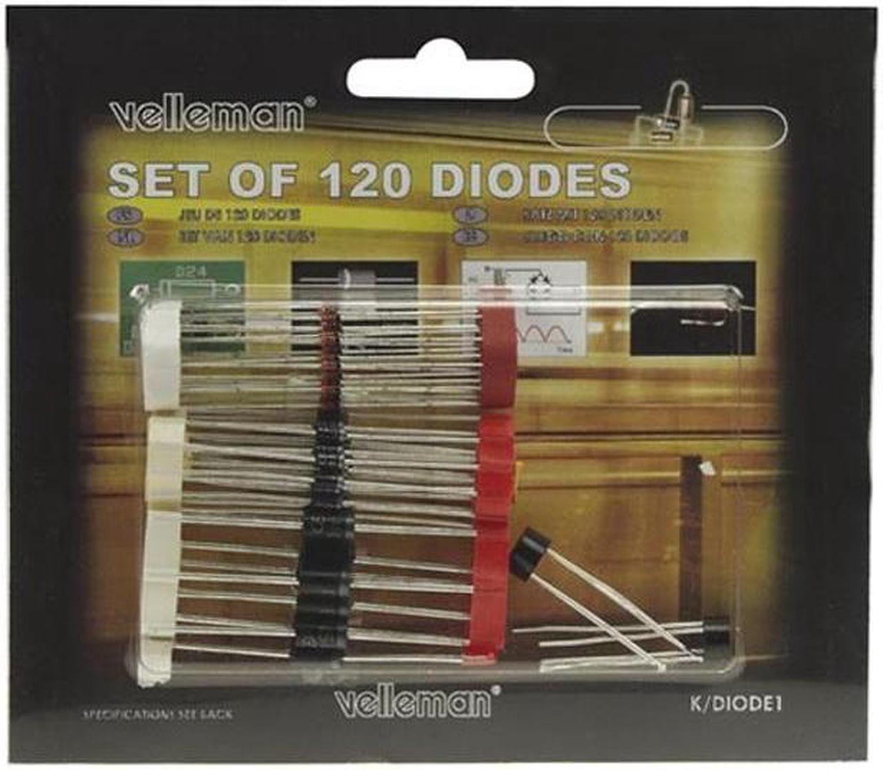 K/DIODE1 - DIODE ASSORTED 120PCS  (20 pcs/pkg)