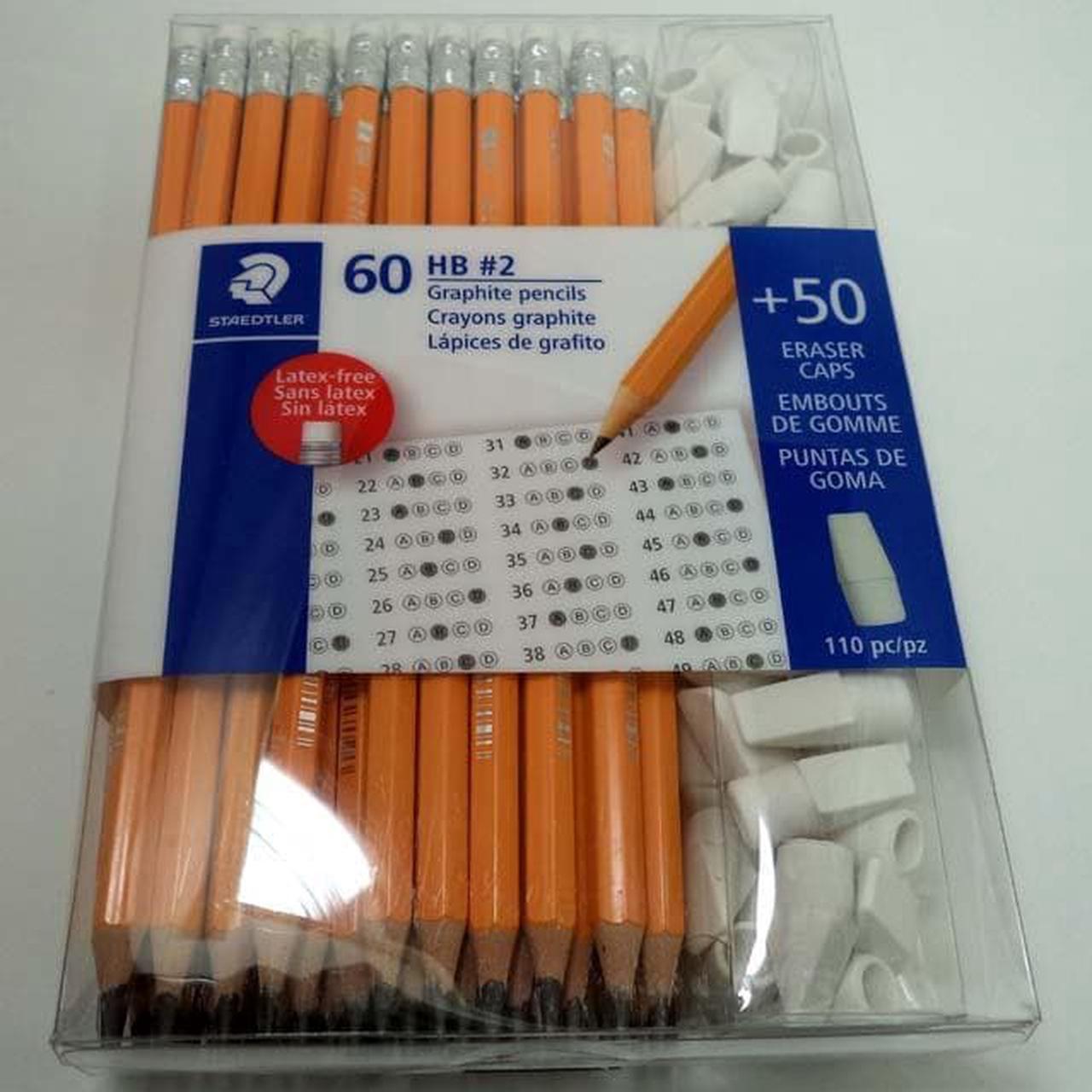 17247CB60 - PENCIL GRAPHITE HB#2 WITH ERASER CAP 110PC/SET