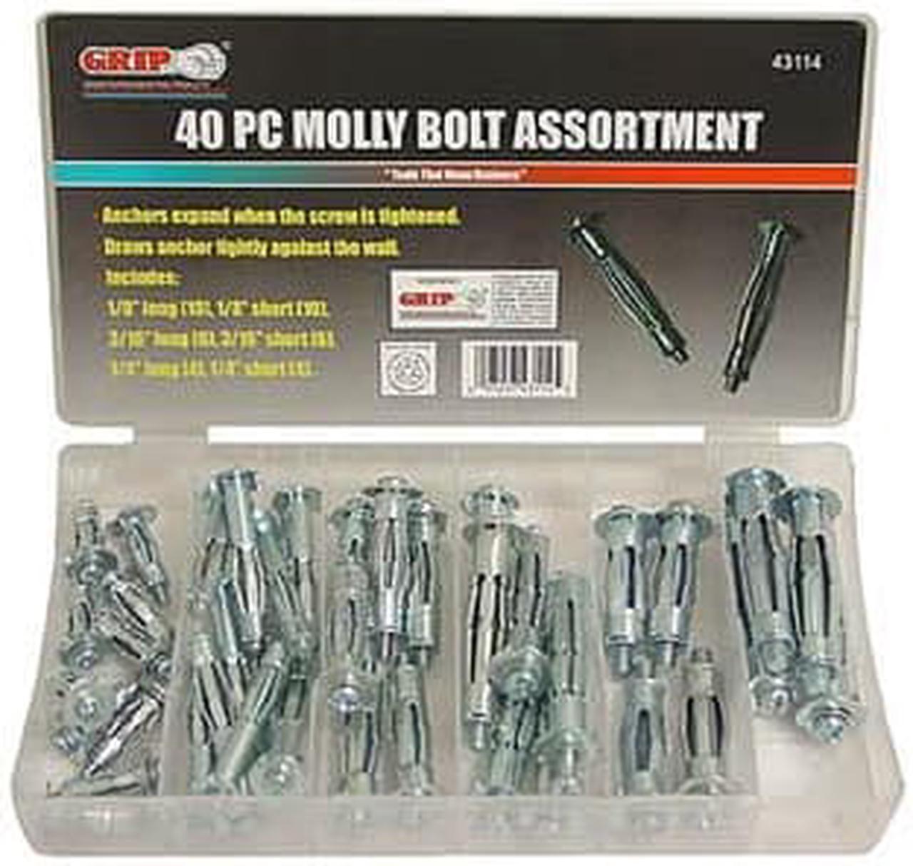 43114 - MOLLY BOLT ANCHOR ASSORTED  (40 pcs/pkg)