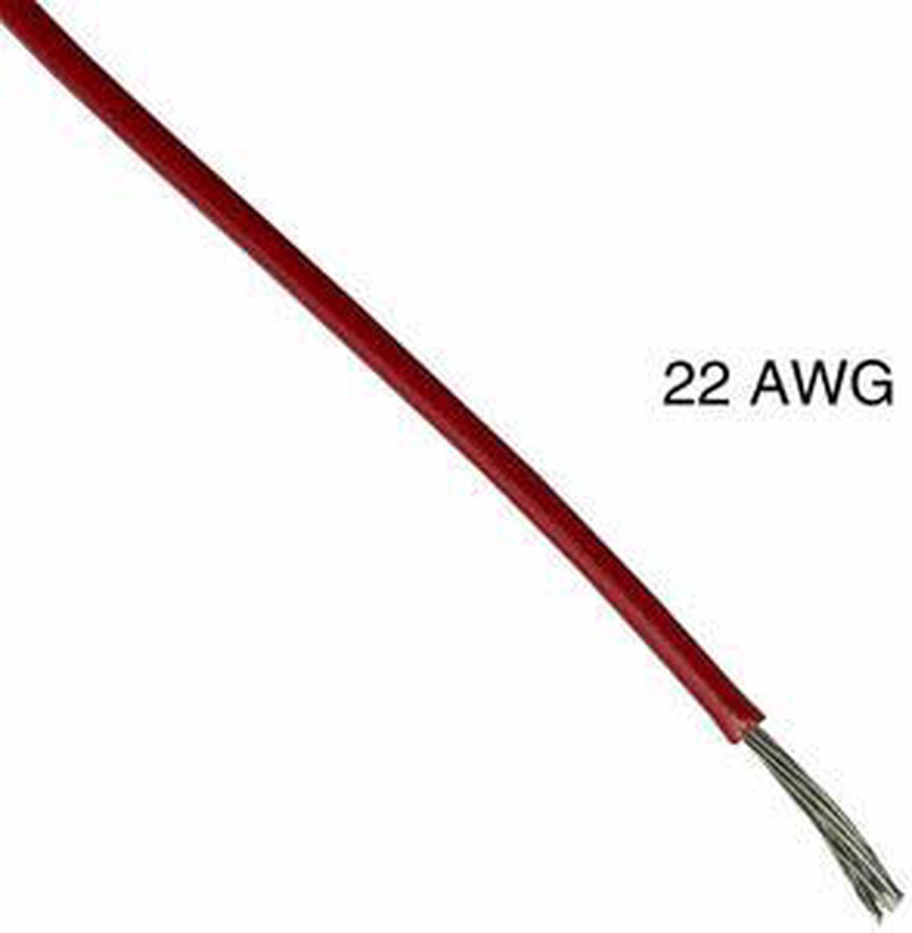 WAA-1815A - WIRE STRANDED 22AWG 100FT RED TC PVC