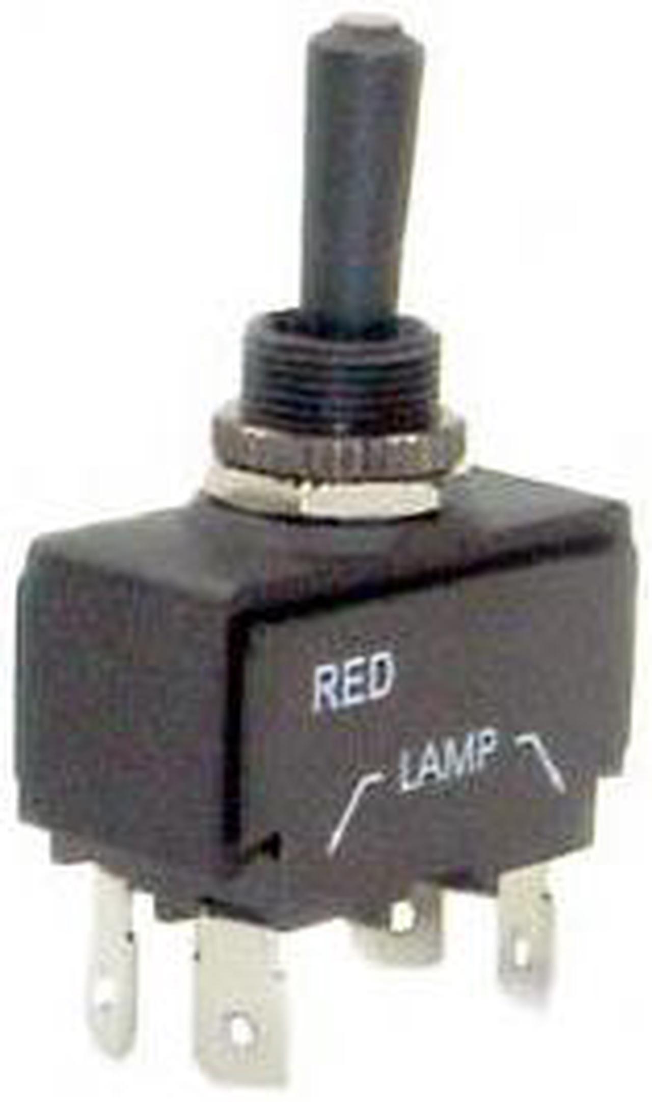 7900054 - TOGGLE SWITCH LIT 1P2T 5A ON-OFF -ON TH QT PLAS ACTU 12MM HOLE