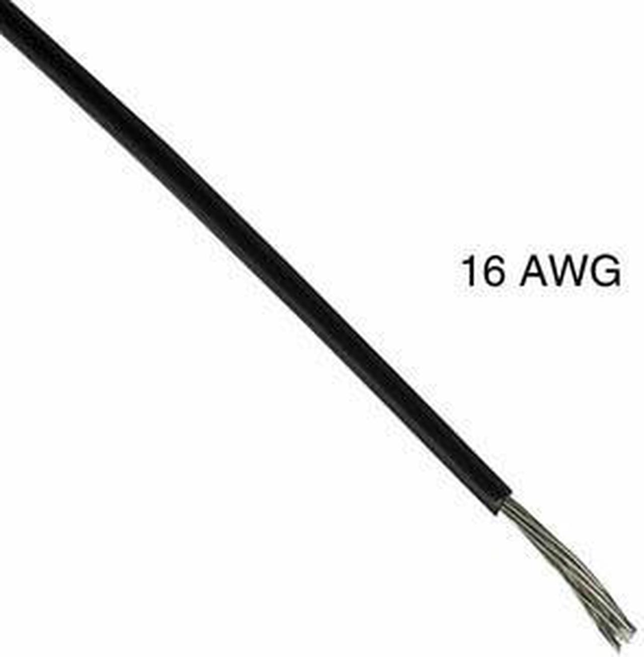 T1018-21-01 - WIRE STRANDED 16AWG 100FT BLACK TC PVC