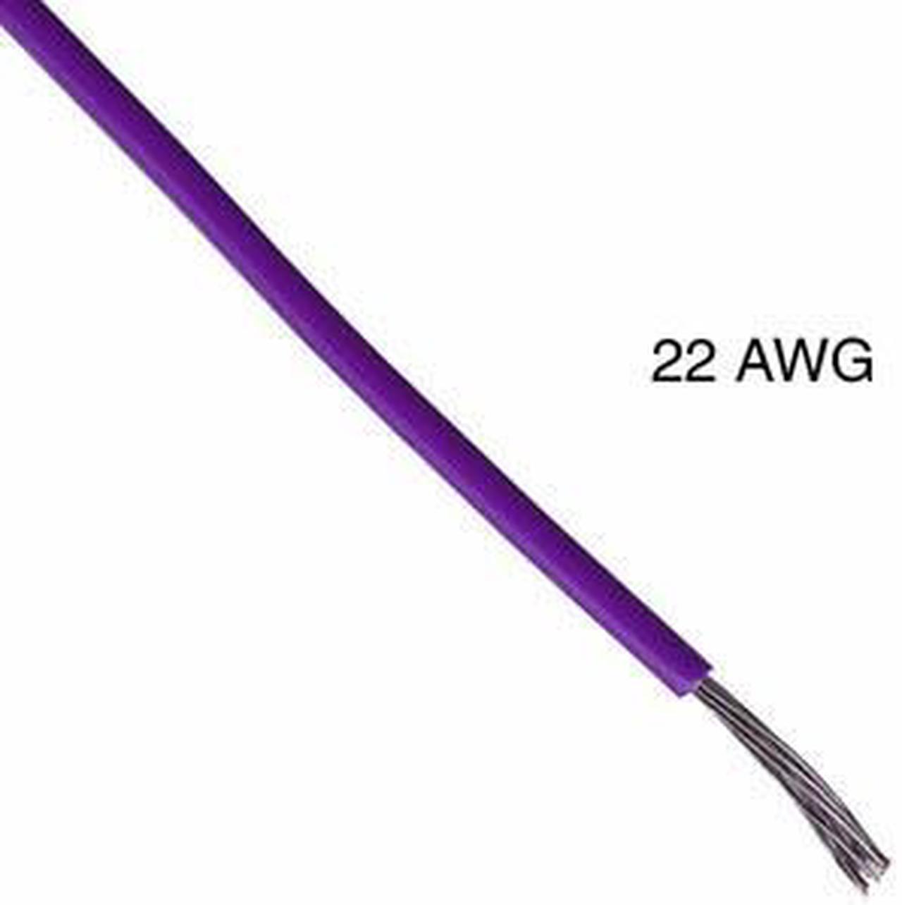 T1011-21-19 - WIRE STRANDED 22AWG 100FT PURPLE TC PVC