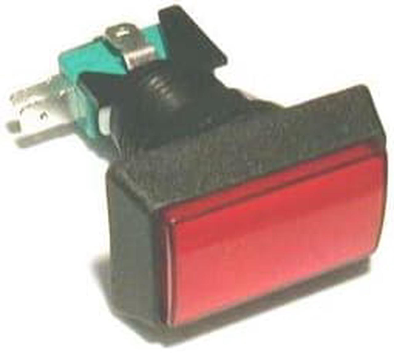 GMSI-3B-RR - PUSH SWITCH LIT MOM RED 1P2T 24 MM NO/NC RECT 10A 125/250V QUICK