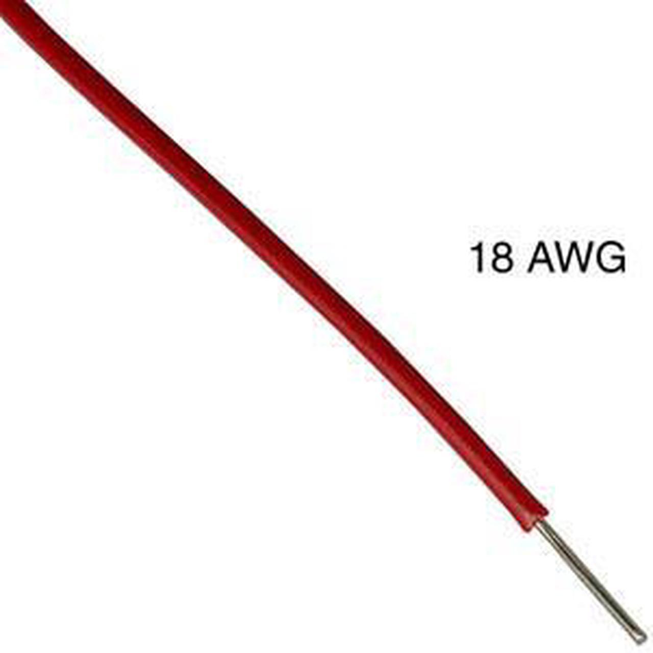 T1057-21-03 - WIRE SOLID 18AWG 100FT RED TEW TC