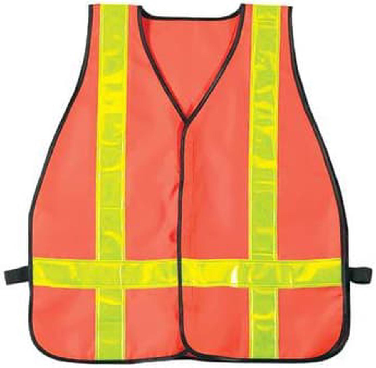 55212 - SAFETY VEST REFLECTIVE ORANGE POLYSTER FLOURSCENT