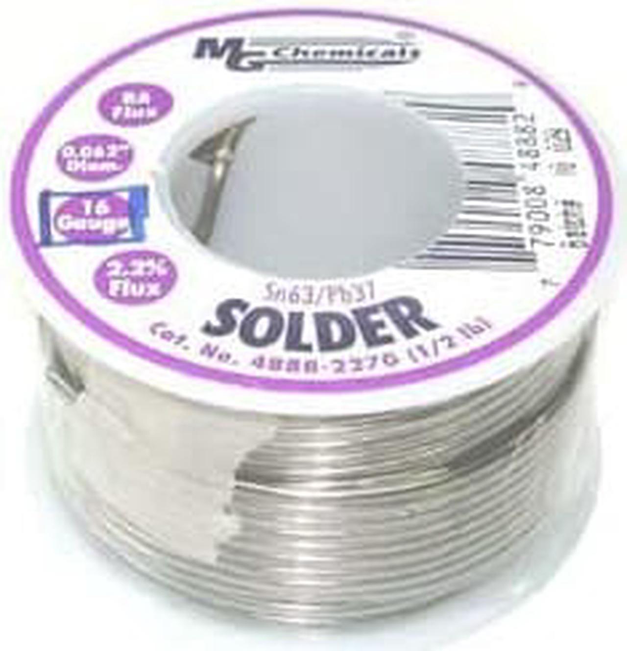 4888-227G - SOLDER WIRE 63/37 REGULAR 1/2LB 16AWG 0.062IN RA CORE