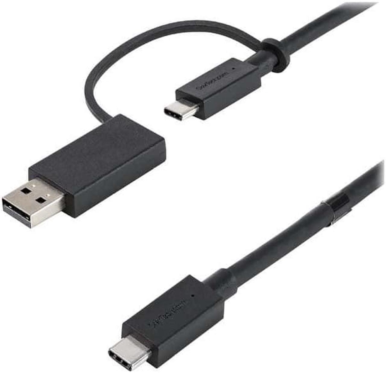 TC22M - USB CABLE C M/M 3.1 6FT W/USB C FEM TO A MALE ADAPTER BLACK