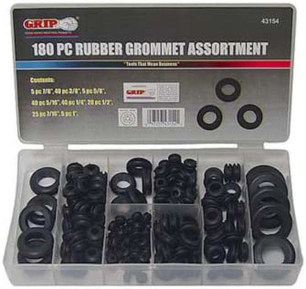 43154 - GROMMET RUBBER RND ASSORTED 8 DIFFERENT SIZES (180 pcs/pkg)