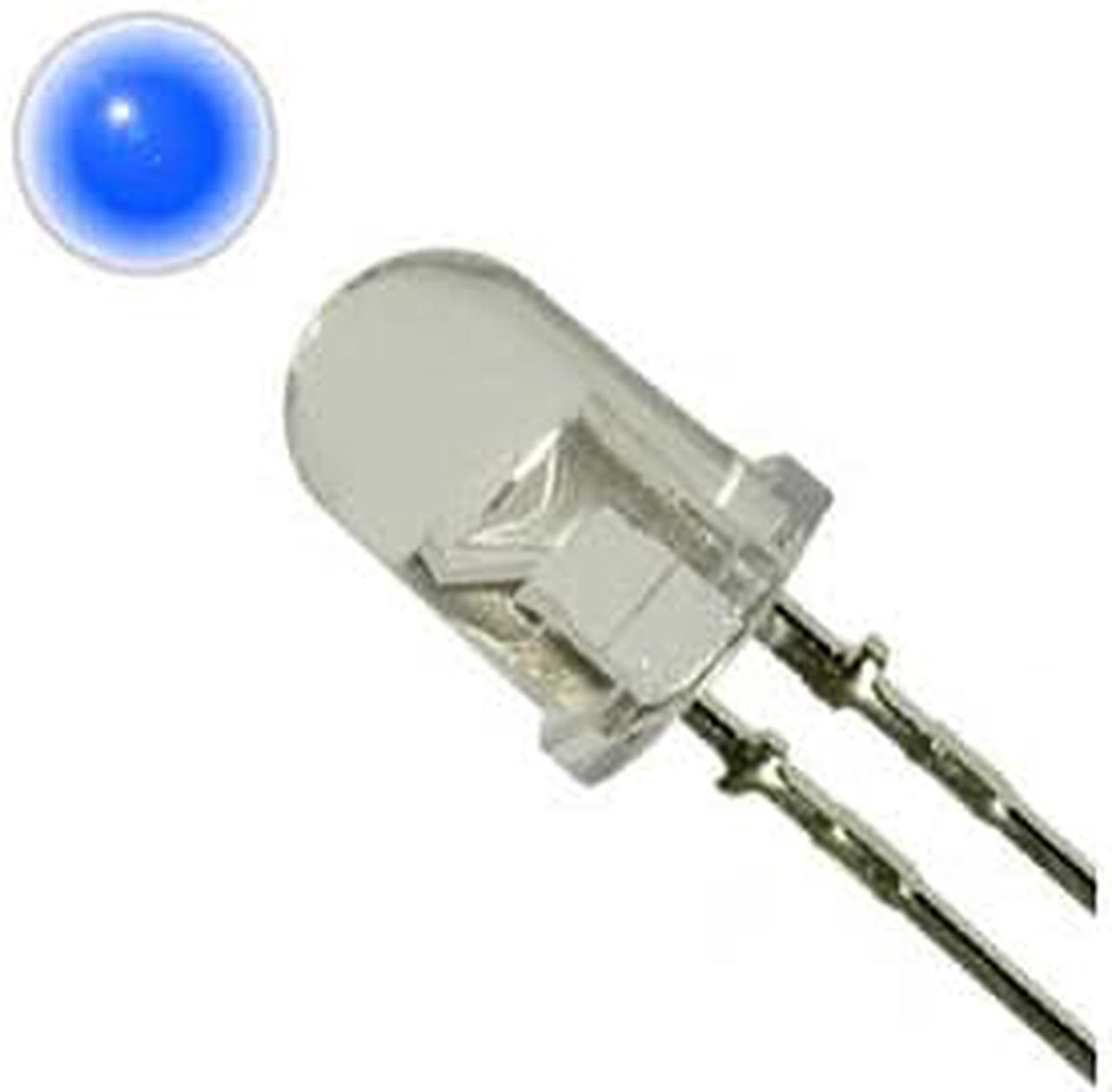 504DBC-S - LED5 WATERCLEAR BLUE 3000-7000MCD (100 pcs/pkg)