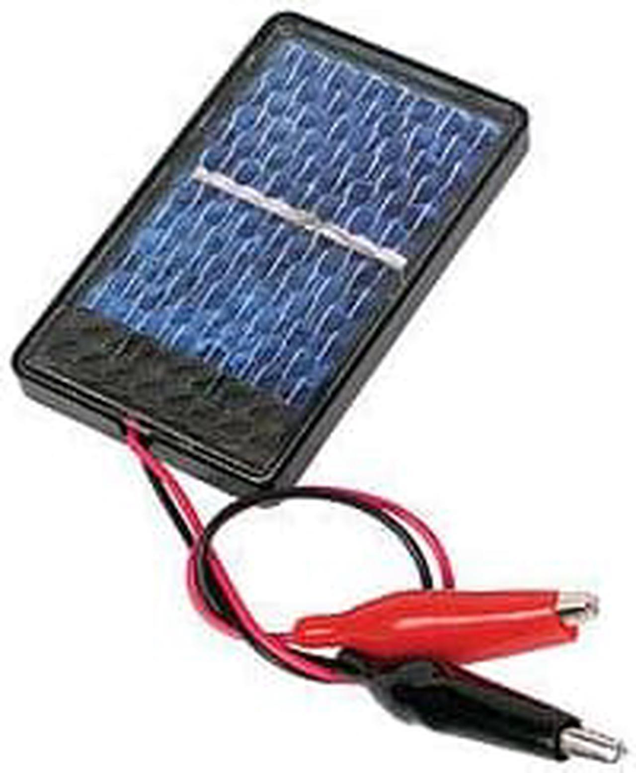 PSC7-200 - SOLAR PANEL 2V 200MA 2.5X3IN WITH ALLIGATOR CLIPS