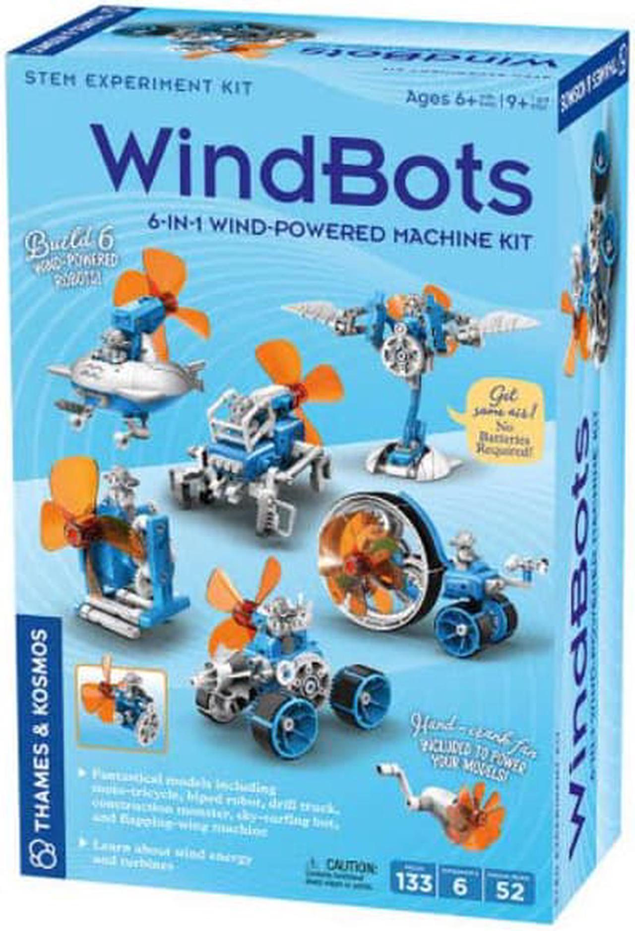 550047 - WINDBOTS 6-IN-1 WIND POWERED MACHINE KIT 212PCS 6 EXPERIMENTS