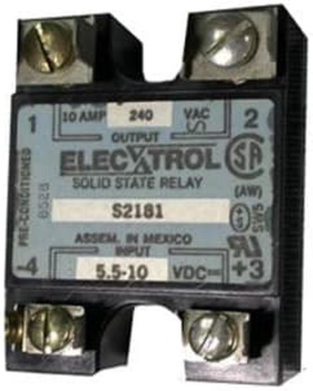 S2181 - RELAY SSDC 5.5-10V 10A/240VAC SCREW TERMINAL