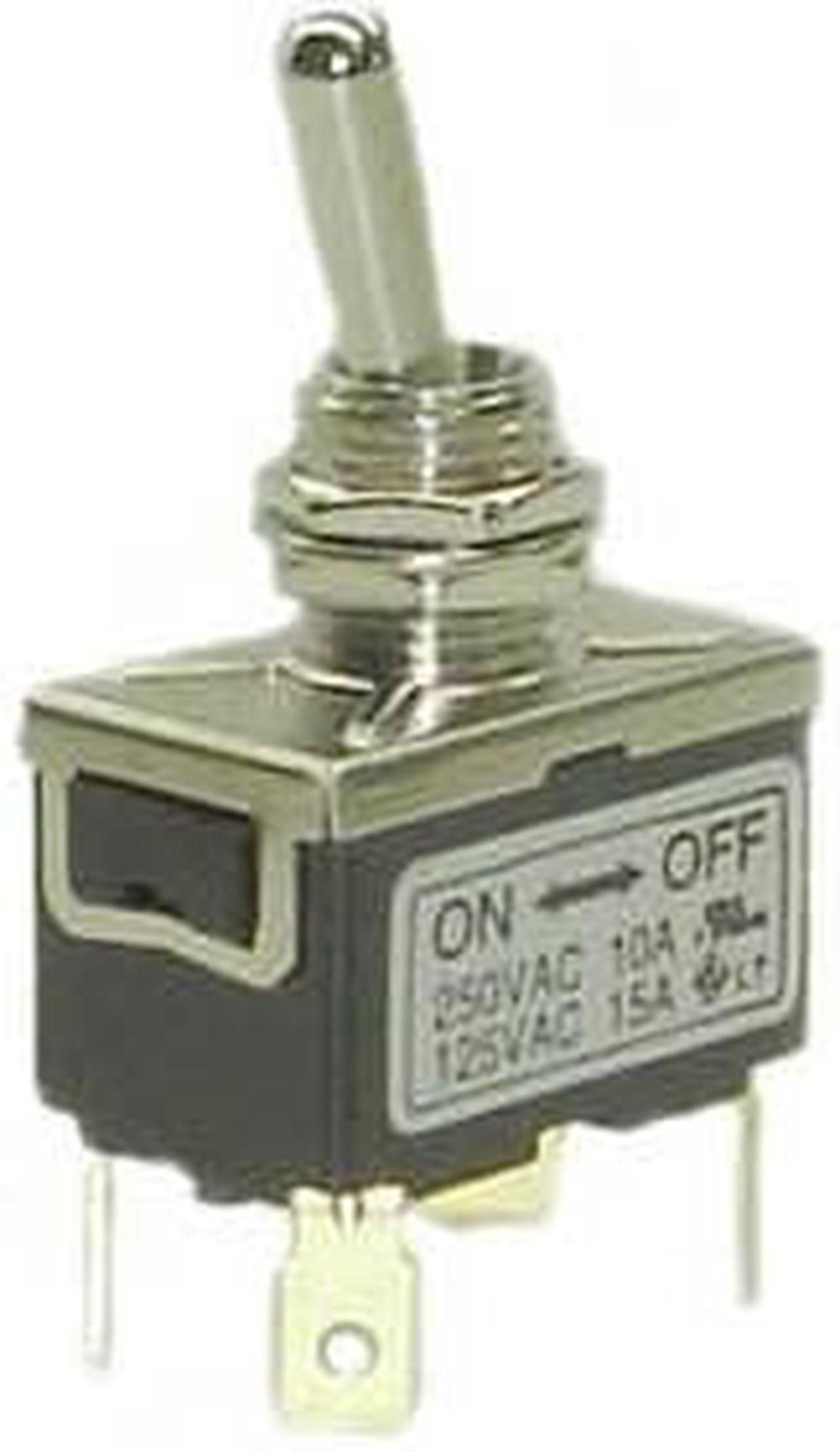 L7A121A3B4H5 - TOGGLE SWITCH 2P1T 15A ON-OFF 125VAC TH QT 12MM HOLE