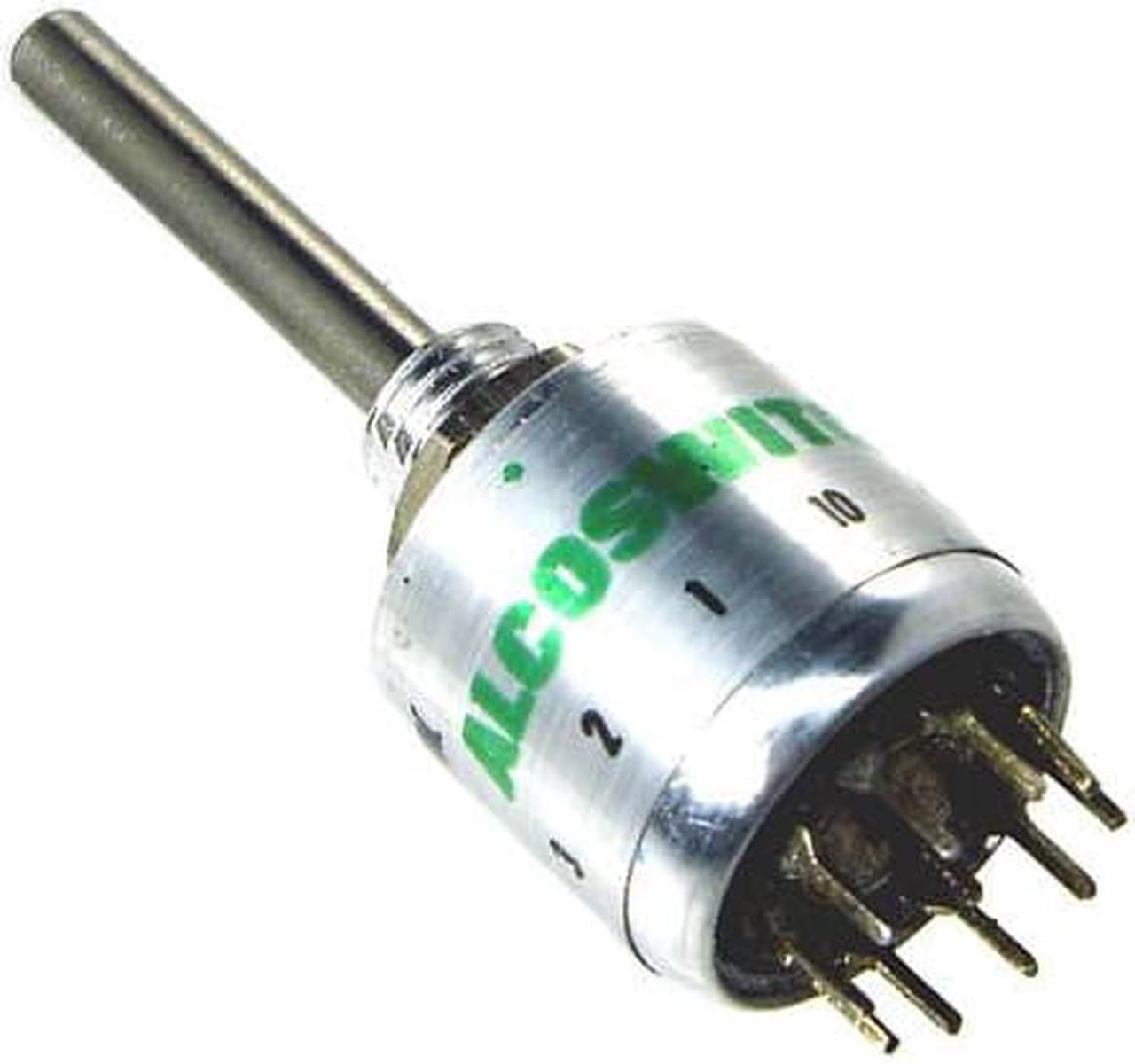 MRBA-1-10S-PC - ROTARY SWITCH 1P10T NON-SHORTING PCST LONG SHAFT