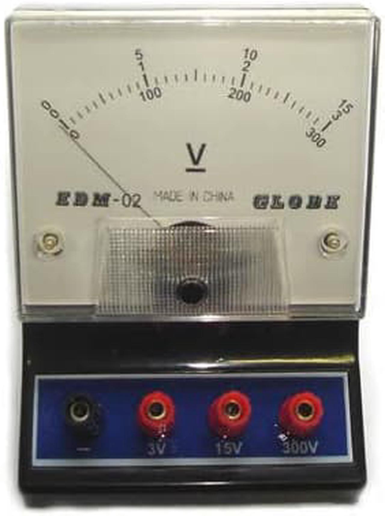 EDM-02 - METER ANALOG BENCHTOP 0-300VDC 0-3V 0-15VDC VOLTMETER EDUCATION