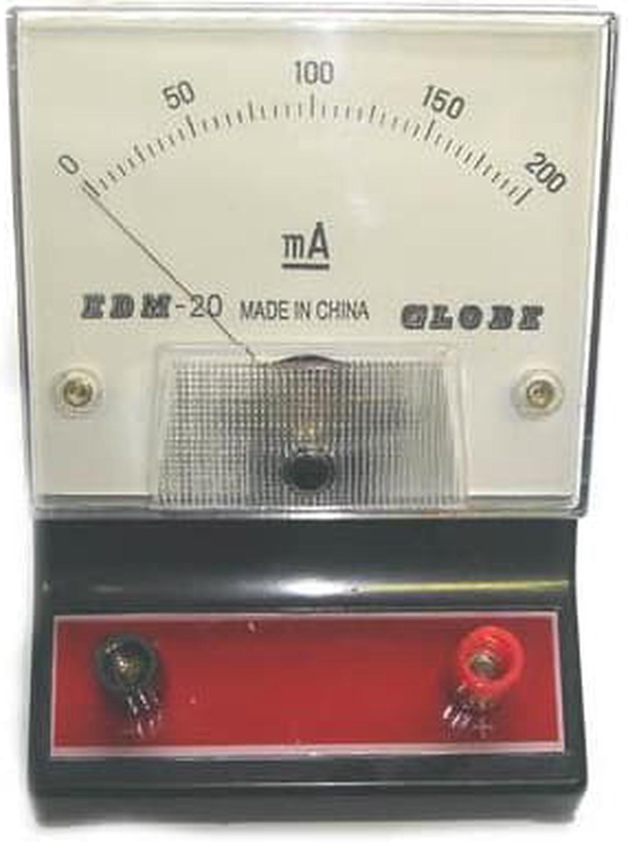 EDM-20 - METER ANALOG BENCHTOP 0-200MA DC AMMETER EDUCATIONAL