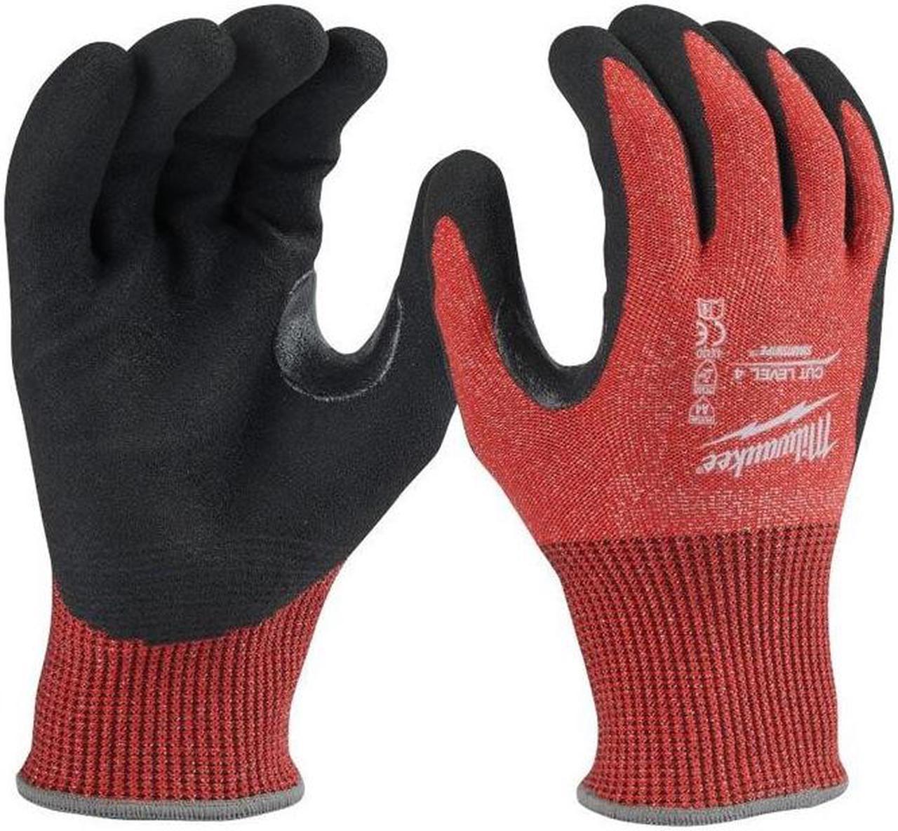 48-22-8947B - GLOVES NITRILE DIPPED LARGE LEVEL4 CUT RESISTANT RED