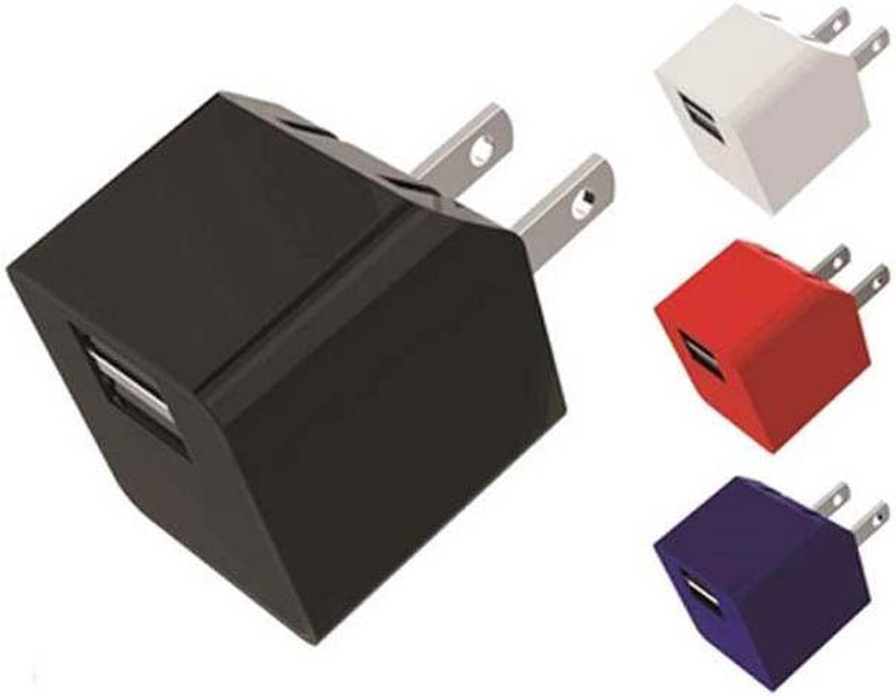 VAU-WALL2 - USB WALL CHARGER DUAL USB 5V 2.1A ASSORTED COLORS