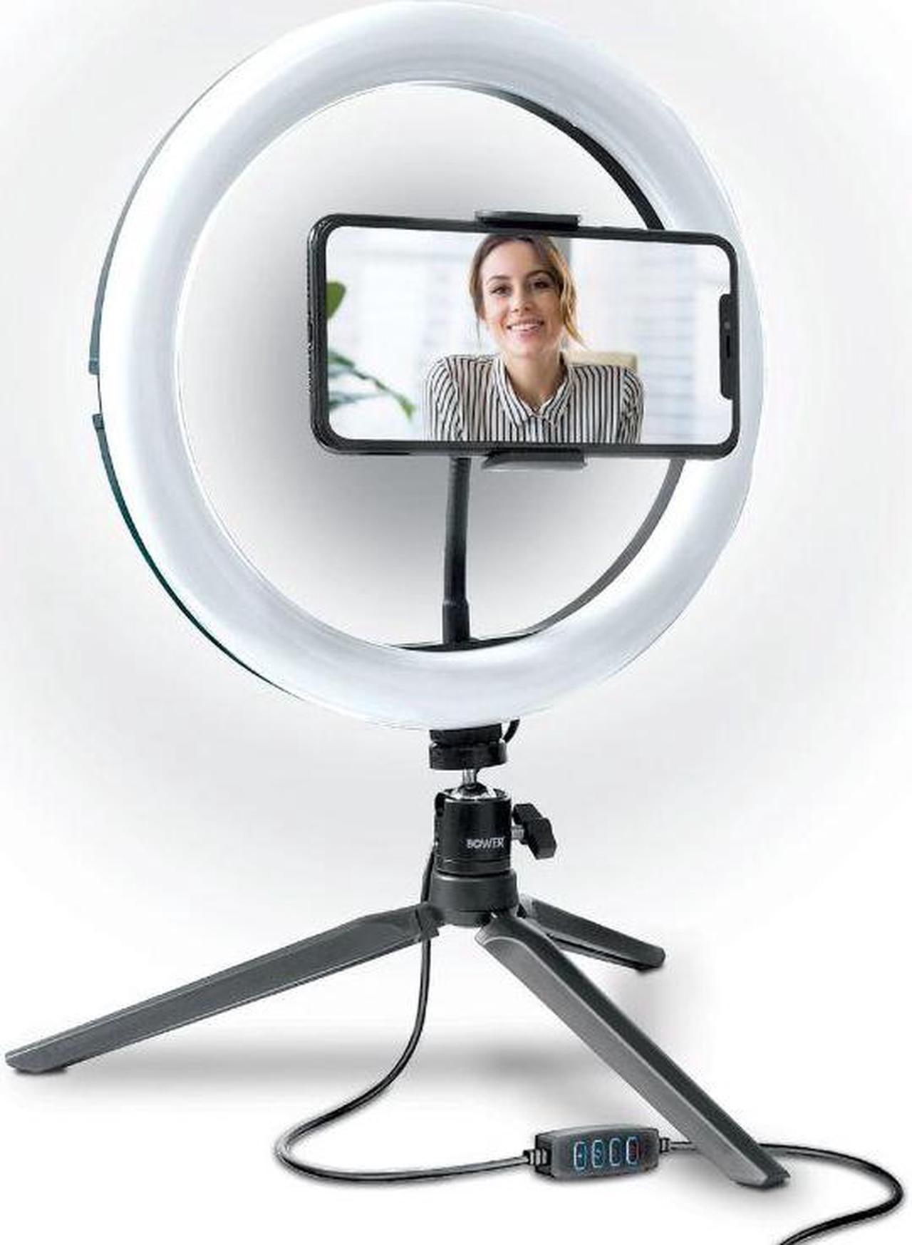 WATRL10 - SELFIE RING LIGHT 10IN TRIPOD+PH HOLDER W/3 LIGHT COLOUR AND REMOTE