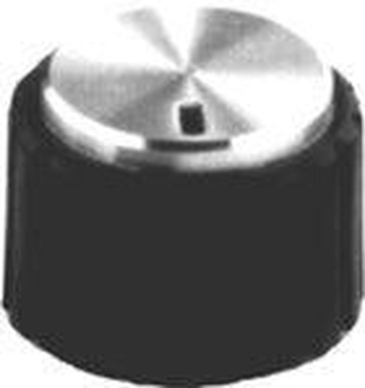 Main image of 54-122-2 - KNOB 1/4IN PLAST 15MM SCREW BLACK (2 pcs/pkg)