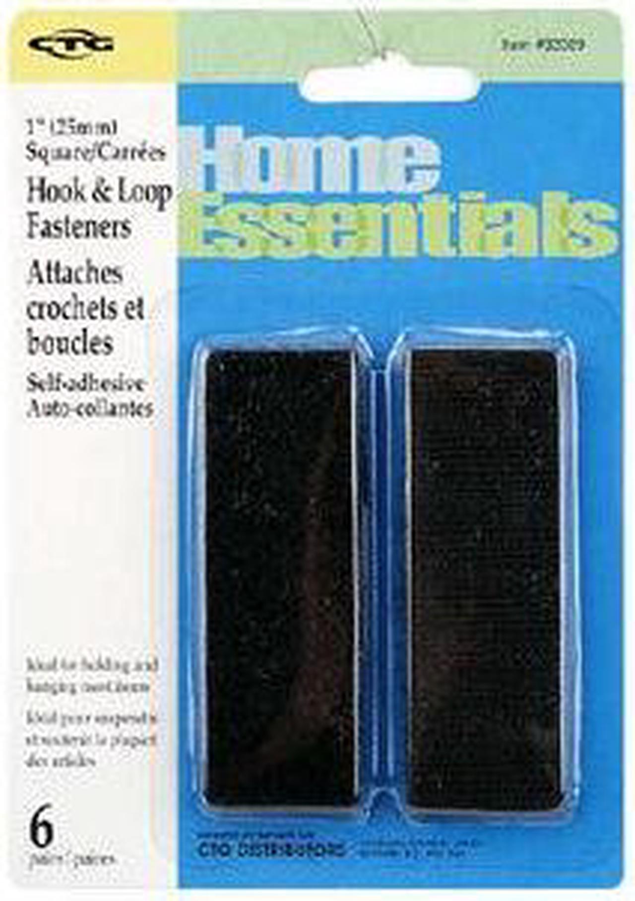 83389 - VELCRO HOOK AND LOOP SQUARE 1INCH BLK ADHESIVE (6 pcs/pkg)