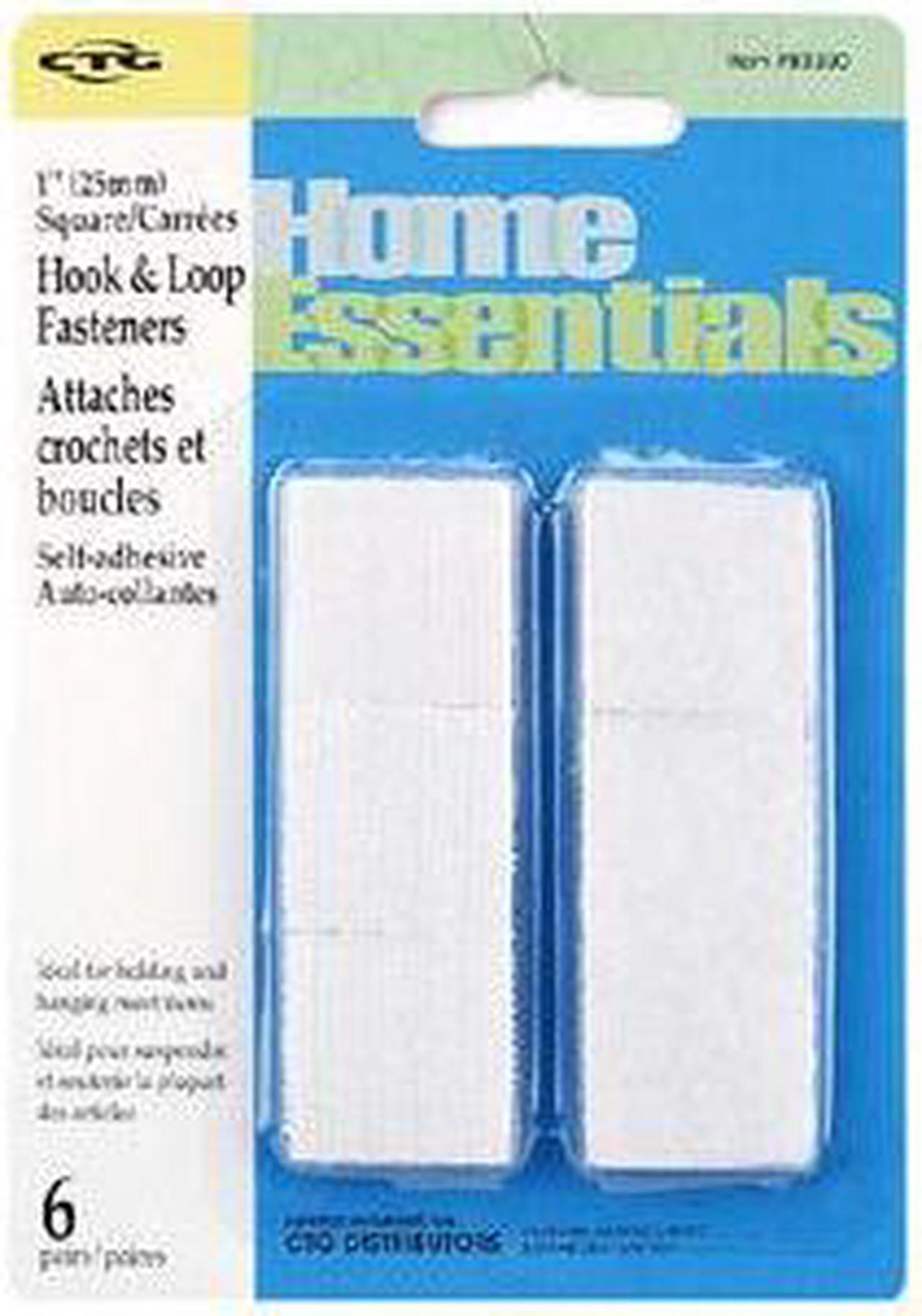 83390 - VELCRO HOOK AND LOOP SQUARE 1INCH ADHESIVE WHITE (6 pcs/pkg)